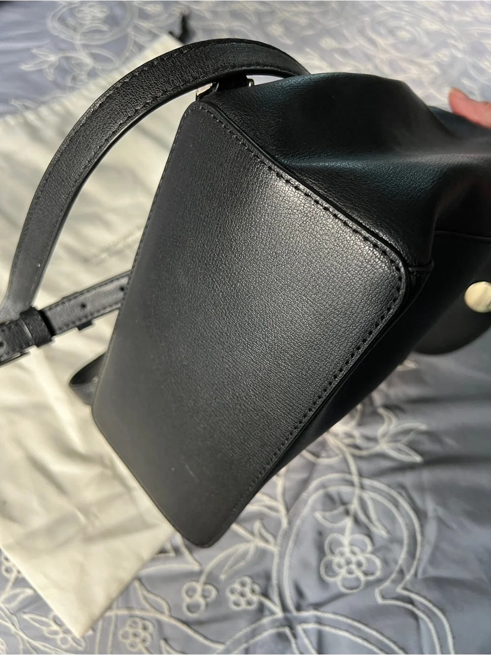 kate spade Black Leather Mini Backpack with Spade Lock
